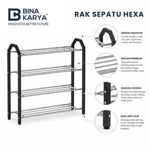 Rak Sepatu Hexa