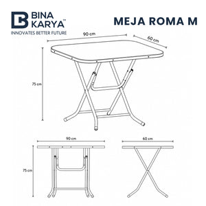 Meja Lipat Roma