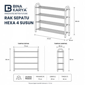 Rak Sepatu Hexa