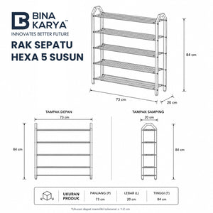 Rak Sepatu Hexa